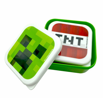 2x POJEMNIK MINECRAFT MINI ŚNIADANIÓWKA CREEPER I TNT