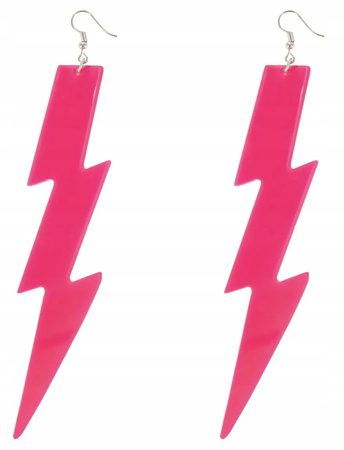 STRÓJ DISCO TUTU RÓŻOWE NEON RĘKAWICZKI OCIEPLACZE KOLCZYKI LATA 80