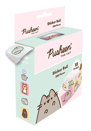 KOT PUSHEEN CHARACTER 200 NAKLEJEK NA ROLCE 200 ORYGINALNE