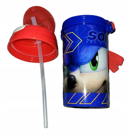 BIDON SONIC Z RURKĄ PRZYKRYWKĄ I PASKIEM DO SZKOŁY ORYGINALNY