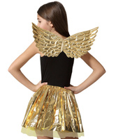 STRÓJ ANIOŁKA SKRZYDŁA TUTU ZŁOTE SKRZYDEŁKA ANIOŁ