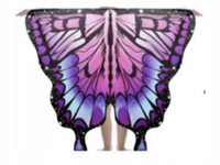 PELERYNA SKRZYDŁA MOTYLA DZIECIĘCA DLA DZIECI FIOLETOWO CZARNA