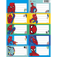 NAKLEJKI NA ZESZYT SPIDERMAN 10szt