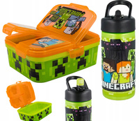 POJEMNIK ŚNIADANIÓWKA XL BIDON MINECRAFT DLA DZIECI ZESTAW SZKOLNY