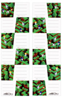 NAKLEJKI NA ZESZYT GAME PIKSELE MINE 12szt NALEPKI