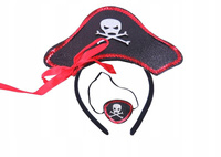 STRÓJ PRZEBRANIE PIRAT ZESTAW PIRACKI KARNAWAŁ BAL OPASKA NA GŁOWĘ I OKO