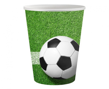 KUBECZKI PAPIEROWE PIŁKA NOŻNA 200ML 6SZT FOOTBALL