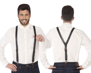 RETRO SZELKI DO SPODNI CZARNE 2,5cm SKÓRA EKO SKÓRZANE