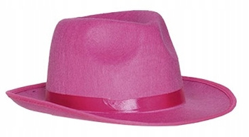 KAPELUSZ GANGSTER AL CAPONE GANGSTERKA MAFIA RÓŻOWY