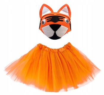 STRÓJ TYGRYS CZAPKA FILCOWA + SPÓDNICZKA TUTU