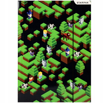 TECZKA A4 SZKOLNA PIKSELE BLOCK GAME PIXEL