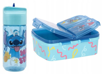LILO i STITCH BIDON Z RURKĄ + POJEMNIK LUNCHBOX ŚNIADANIÓWKA XL STICH