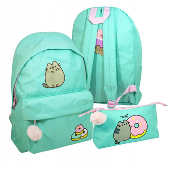 PLECAK PUSHEEN Z KIESZONKĄ MIĘTOWY + PIÓRNIK DONUT