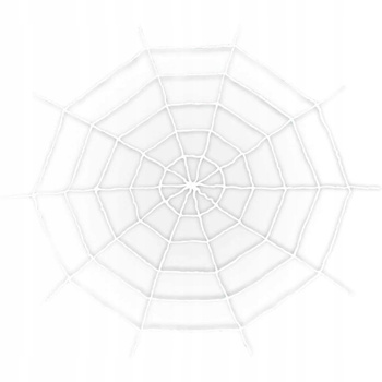 DEKORACJA HALLOWEEN PLUSZOWA PAJĘCZYNA BIAŁA 150cm