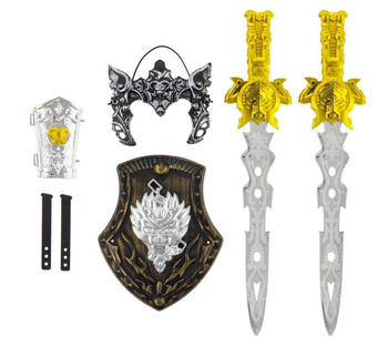 ZESTAW GLADIATORA 2x MIECZ TARCZA NARAMIENNIK 8EL