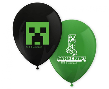 BALONY MINECRAFT LOGO CREEPER ORYGINALNE 30CM 8szt