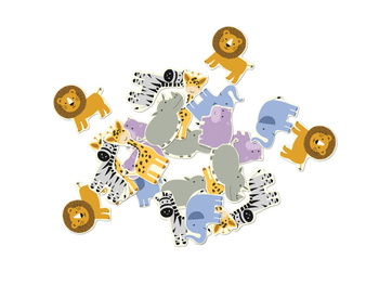 KOFETTI URODZINOWE SAFARI ZWIERZATKA 54SZT