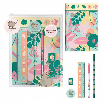 ZESTAW PRZYBORÓW SZKOLNYCH DO PISANIA KOT PUSHEEN PYRAMID 7 ELEMENTÓW