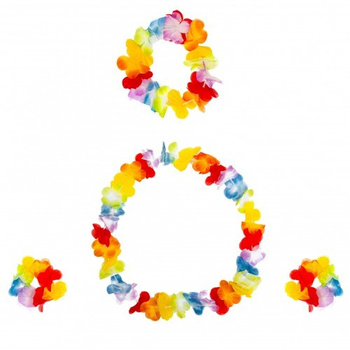 ZESTAW HAWAJSKI WIANEK + NASZYJNIK + BRANSOLETKI