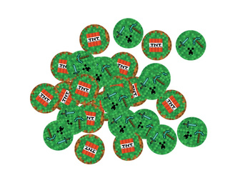 KONFETTI URODZINOWE PIKSELE TNT CREEPER
