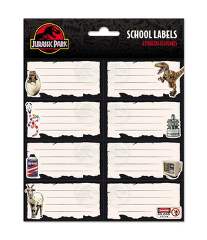 NAKLEJKI NA ZESZYT JURASSIC PARK NALEPKI
