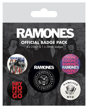 OFICJALNE PRZYPINKI RAMONES 5szt
