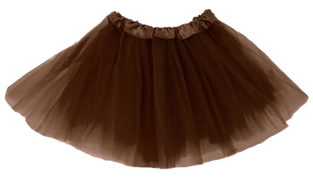 STRÓJ SPÓDNICZKA TIULOWA BRĄZOWA 30cm KOSTIUM PRZEBRANIE TUTU