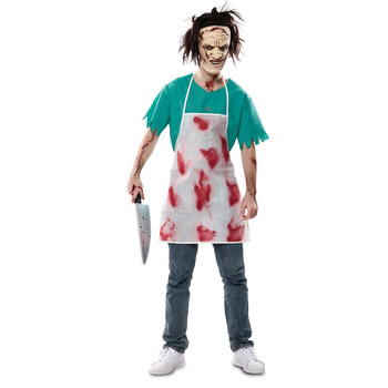 ZAKRWAWIONY FARTUCH KUCHARZ ZOMBIE HALLOWEEN