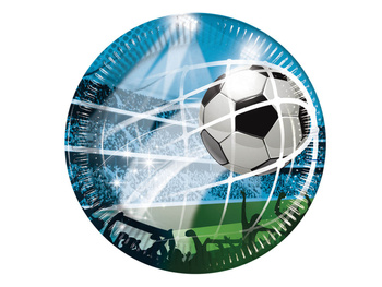 TALERZYKI PAPIEROWE PIŁKA NOŻNA 8SZT 23CM SOCCER FAN