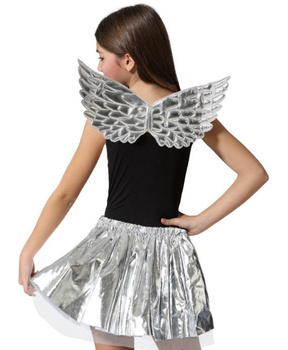 STRÓJ ANIOŁKA SKRZYDŁA TUTU SREBRNE SKRZYDEŁKA ANIOŁ