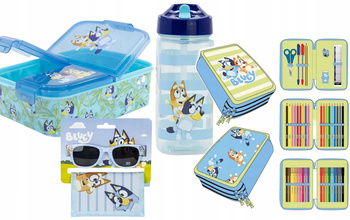 Zestaw szkolny Bluey bidon luch box portfel piórnik WYPRAWKA SZKOLNA