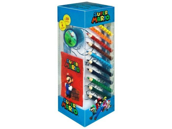 SUPER MARIO ZESTAW DO PISANIA MALOWANIA 35 ELEMENTÓW