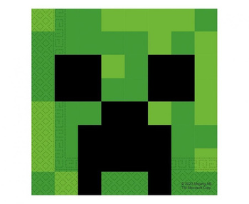 SERWETKI MINECRAFT CREEPER URODZINOWE 16szt ORYGINAŁ