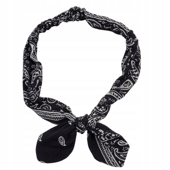 OPASKA DO WŁOSÓW BANDAMA COUNTRY WESTERN KOWBOJ ROCK Z KOKARDĄ CZARNA