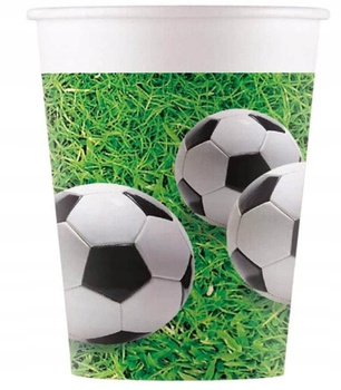 KUBECZKI PAPIEROWE FOOTBALL PARTY PIŁKA NOŻNA 8szt 200ml