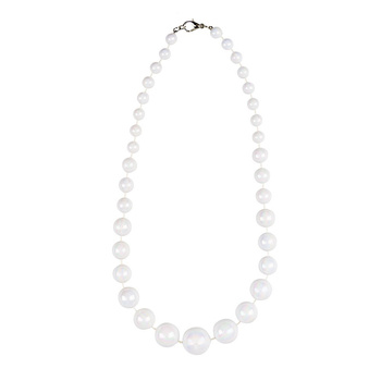 NASZYJNIK Z GRUBYCH PEREŁ DO STROJU RETRO LATA 20-STE