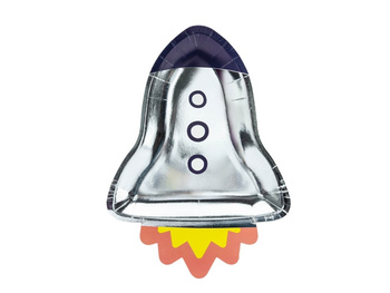 TALERZYKI URODZINOWE KOSMOS RAKIETA 6 SZT