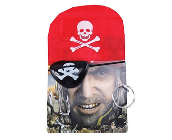 ZESTAW PIRATA OPASKA BANDANA KOLCZYK
