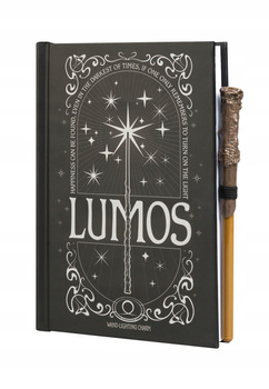 NOTES HARRY POTTER LUMOS ŚWIECĄCY Z DŁUGOPISEM RÓŻDŻKĄ ORYGINALNY