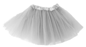 STRÓJ SPÓDNICZKA TIULOWA SZARA 30cm KOSTIUM PRZEBRANIE TUTU