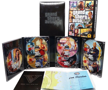 KOLEKCJONERSKIE PUDEŁKO PO GRZE GTA V PL Z MAPĄ (BEZ KODU)