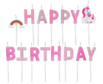 JEDNOROŻEC ŚWIECZKI URODZINOWE NA TORT