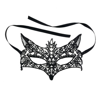 MASKA AŻUROWA KORONKOWA WILK KARNAWAŁ