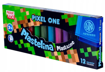 PLASTELINA ASTRA PIXEL ONE 15g 12 KOLORÓW PIKSEL - 1 ZESTAW