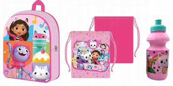 PLECAK PRZEDSZKOLNY KOCI DOMEK GABI GABBY DOLLHOUSE + BIDON + MAŁY WOREK
