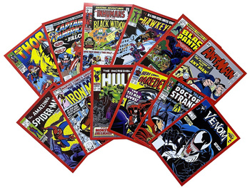POCZTÓWKI OBRAZKI MARVEL AVENGERS POSTACIE 12szt