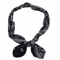 OPASKA DO WŁOSÓW BANDAMA COUNTRY WESTERN KOWBOJ ROCK Z KOKARDĄ CZARNA