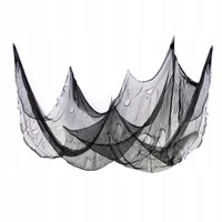 PAJĘCZYNA CZARNA DEKORACJA MATERIAŁ HALLOWEEN OBRUS 76x300cm