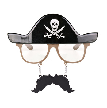 OKULARY PIRATA Z WĄSAMI I CZAPKĄ DO STROJU FOTOBUDKI PIRAT