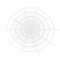 DEKORACJA HALLOWEEN PLUSZOWA PAJĘCZYNA BIAŁA 150cm